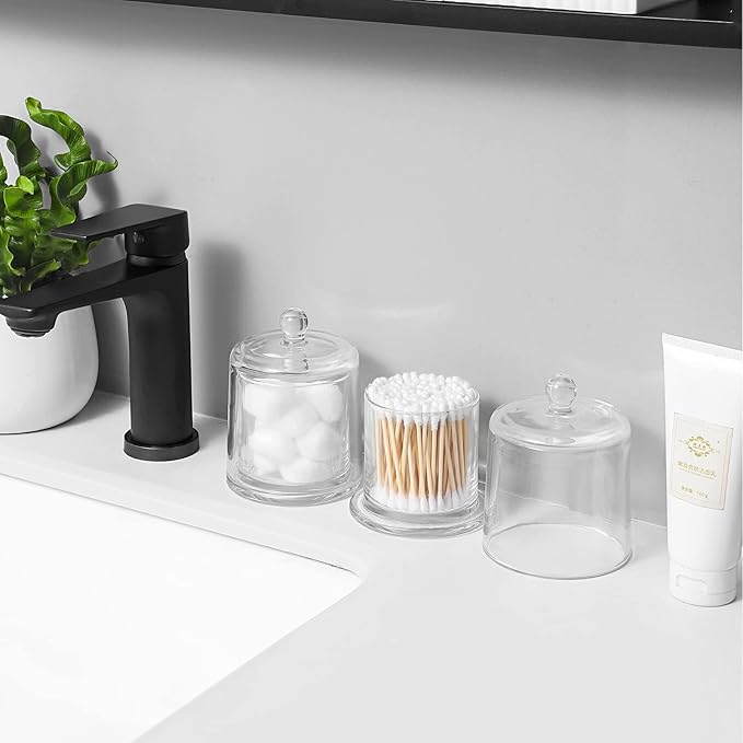 Qtip Holder Thick Glass Apothecary Jars - Image 3