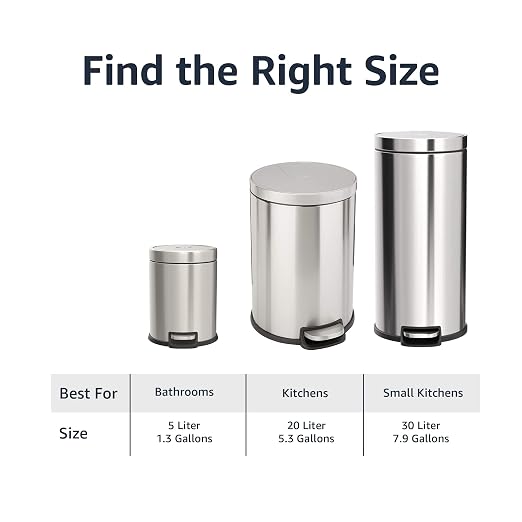 Amazon Basics Round Cylindrical Trash Can - Image 5