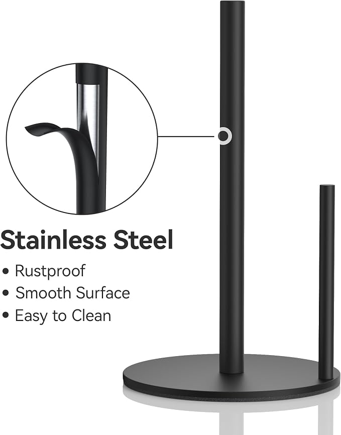 Paper Towel Holder Countertop, Stainless Steel, - Image 3