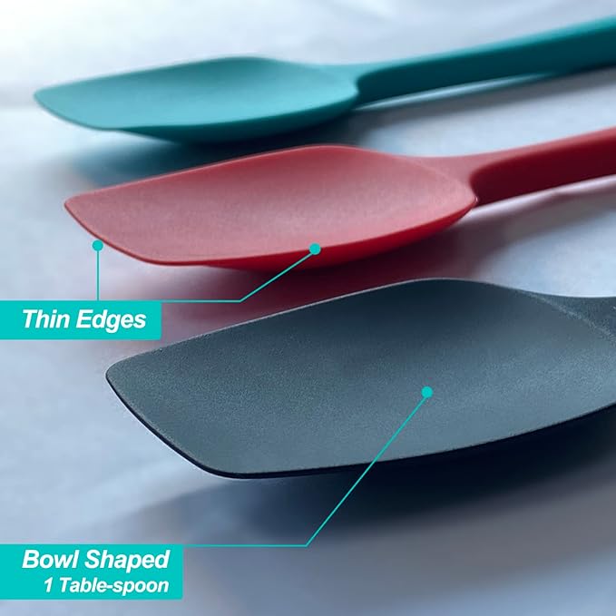 Silicone Spatula Set, Heat Resistant Rubber Spoon Spatula - Image 5
