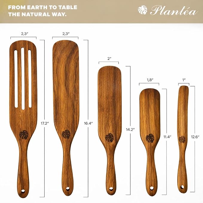 As Seen On TV, Spurtles Kitchen Tools Wooden, Plantéa Handmade Wooden Spoons - Image 6