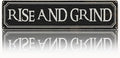 Coffee Decor Signs, Rise and Grind Sign, Retro Metal Tin Sign, Coffee Home Decor by Unknown