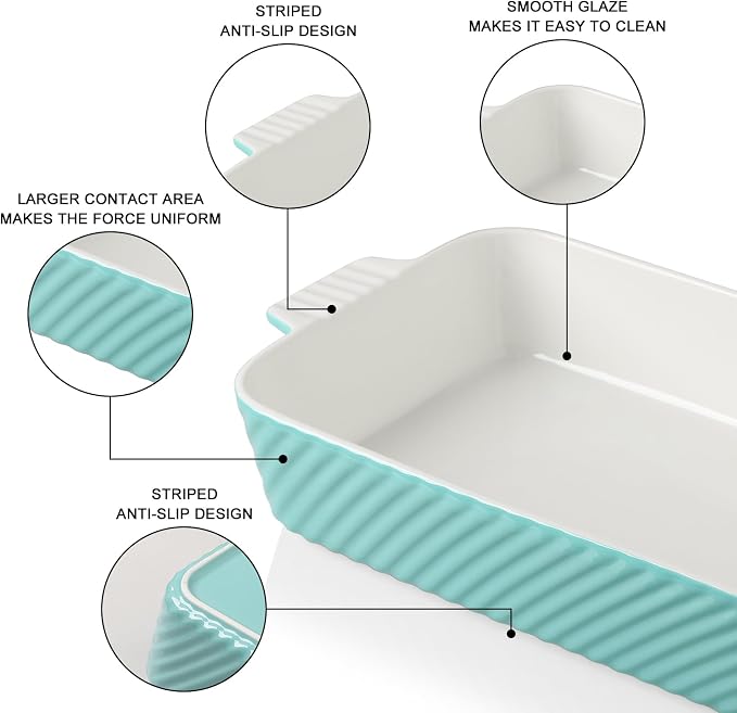 Sweejar Ceramic 13 x 9 Baking Pan, Cake Baking Dish - Image 4