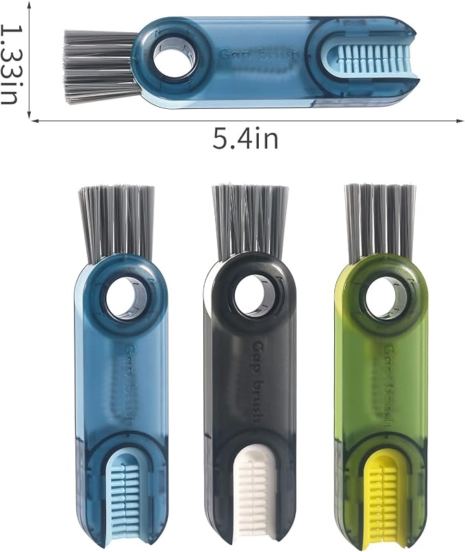 3 in 1 Cup Lid Gap Cleaning Brush Set, Mutipurpose Tiny Silicone Cup Holder - Image 6