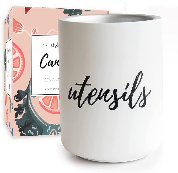 STYLED SETTINGS White Utensil Holder - Image 9