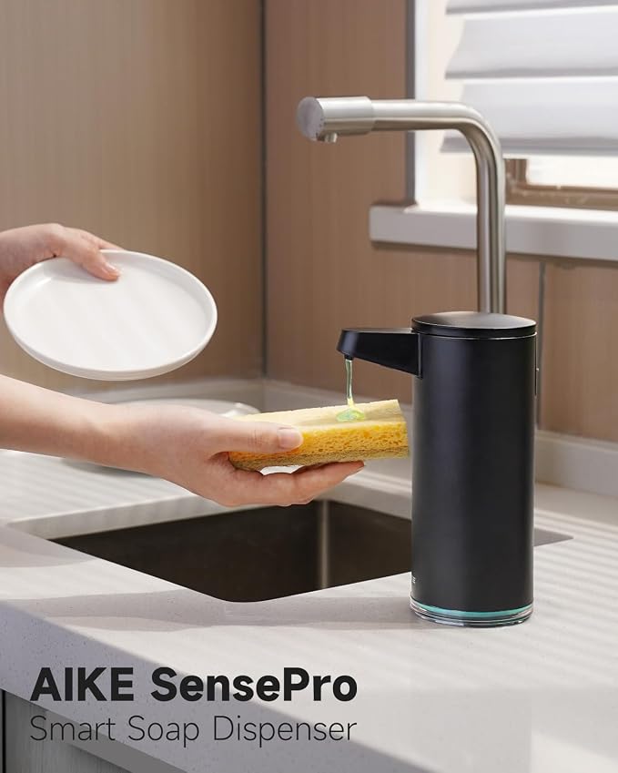 AIKE SensePro Automatic Soap Dispenser Type-C Rechargable, Stainless Matte - Image 2