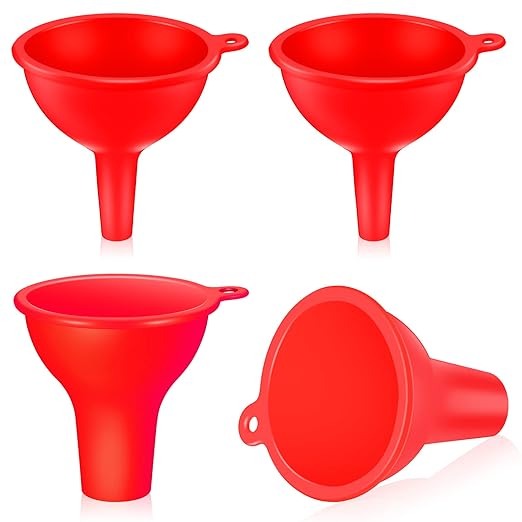 Silicone Funnels 4 Pieces Wide Mouth Funnel Small and Large Flexible Condiment by Romooa