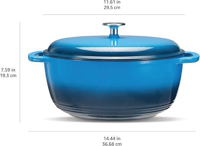 Amazon Basics Enameled Cast Iron Dutch Oven Pot - Image 4