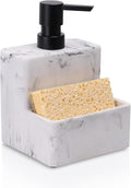zccz Soap Dispenser with Sponge Holder, Marble Look Liquid Hand and Dish Soap by zccz