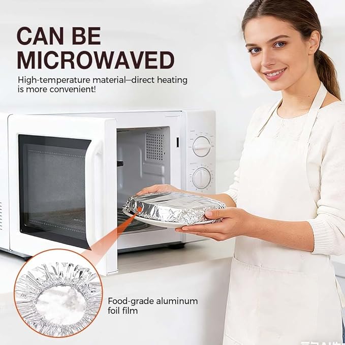 2026 New Reusable Aluminum Foil Food Covers, Pop Up Tin Foil Food Insulation - Image 3