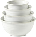 Hasense Ceramic Mixing Bowls, 2.1/1.5/1.0/0.5 Qt, Nesting Bowls by Hasense