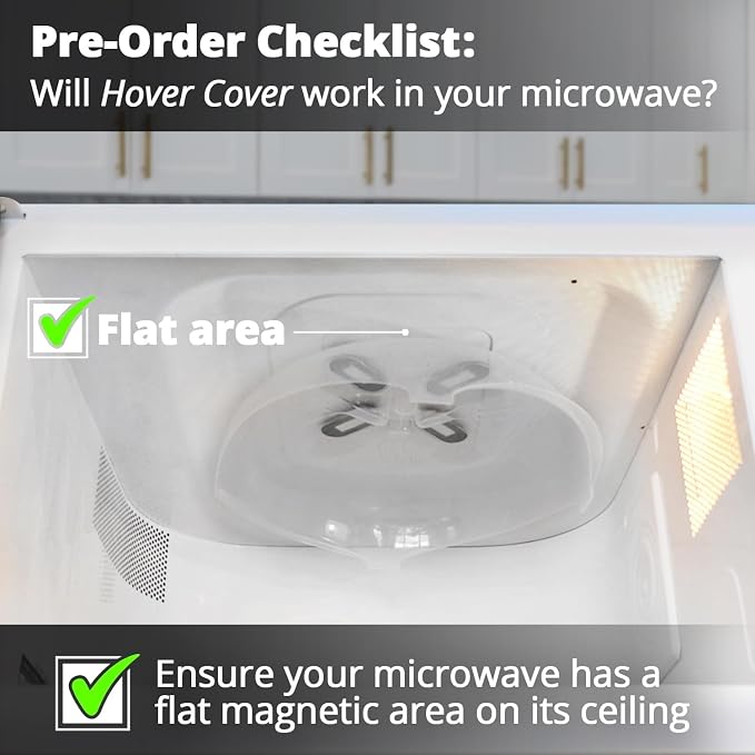 HOVER COVER Magnetic Splatter Cover, 12-Inch Clear BPA-Free Food Lid, Vented - Image 3