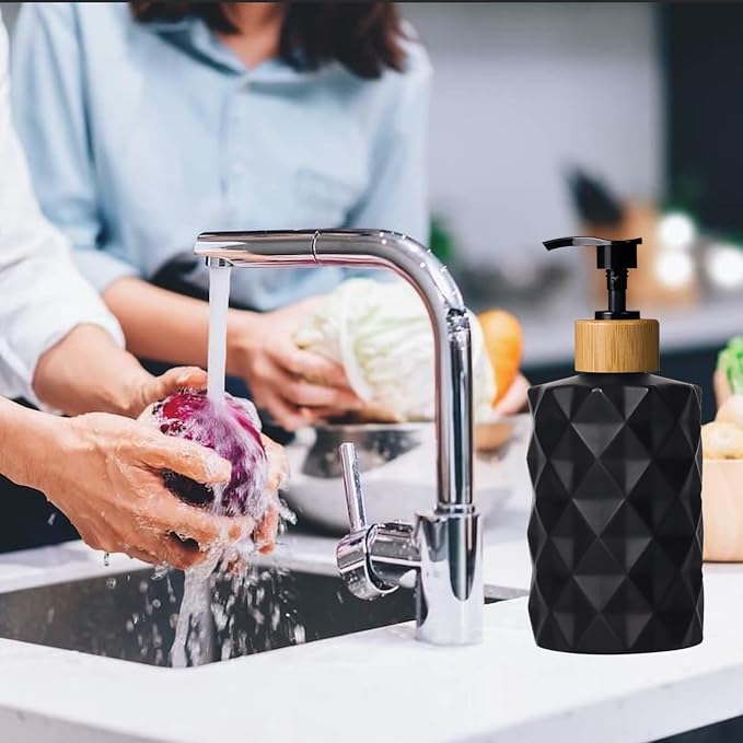 Black Glass Soap Dispenser Set - Image 6
