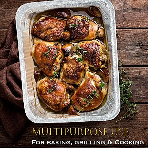 Aluminum Pans 9x13, 30 Pack – Disposable Half Size Foil Trays