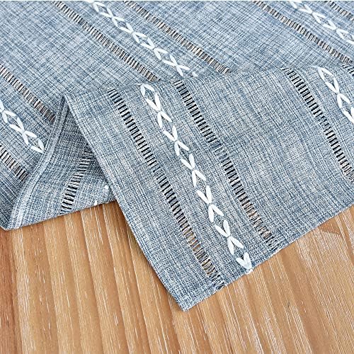 NEWISHER Embroidered Small Square Tablecloth, 36x36 Inch End Table