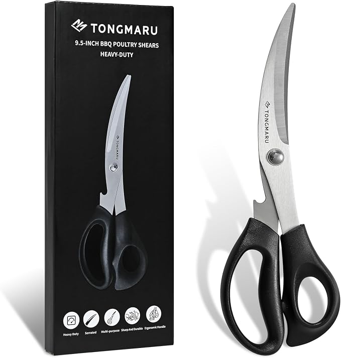 Heavy Duty BBQ Shears, Super Sharp All Purpose Kitchen Poultry Shears, Korean by TONGMARU