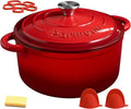 Parmedu 5.5QT Enameled Cast Iron Dutch Oven by Parmedu