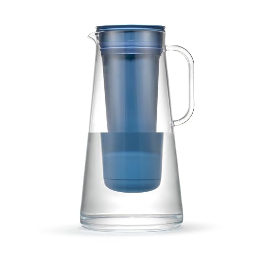 LifeStraw Home – Water Filter Pitcher, Stormy Blue, BPA Free Designed by LifeStraw