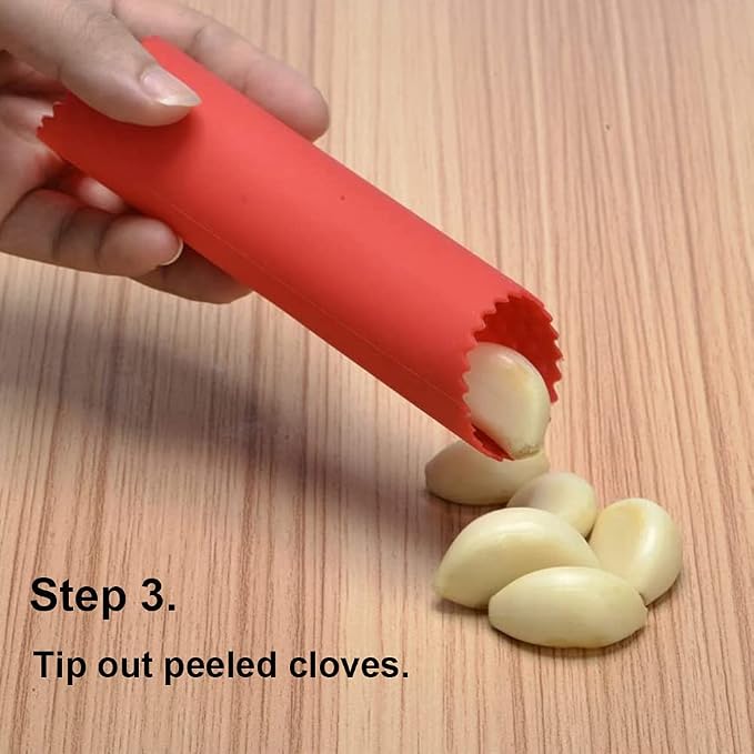 2 Set Silicone Garlic Peeler Easy Roller Tube Useful Garlic Odorfree Kitchen - Image 7