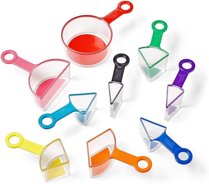 hand2mind Rainbow Fraction Measuring Cups, Kids Montessori Kitchen Tools - Image 5