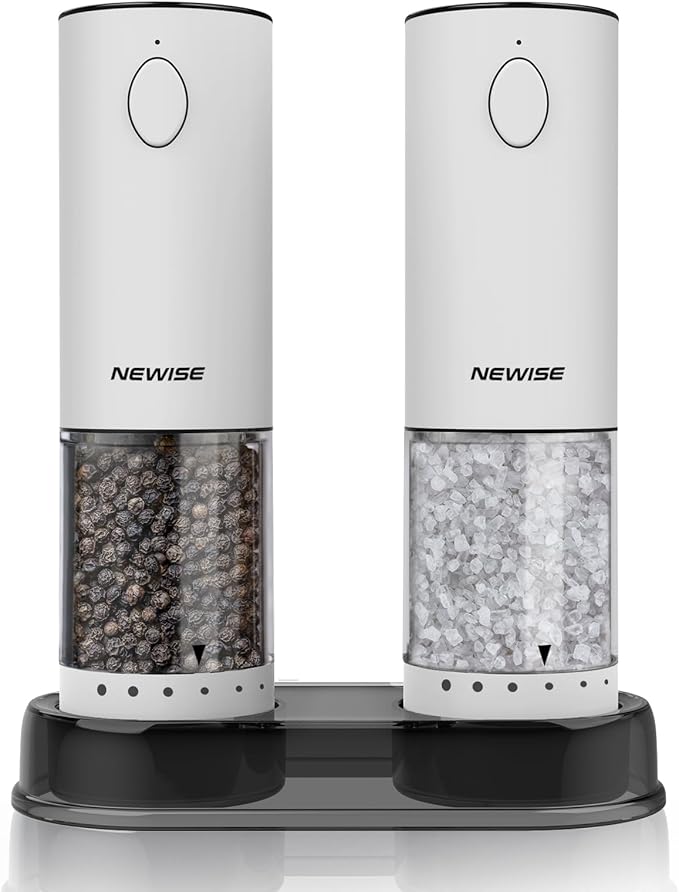 Electric Salt and Pepper Grinder Set, Rechargeable by Unknown