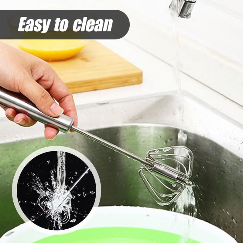 Stainless Steel Semi-Automatic Whisk, 2026 New Stainless Steel Egg