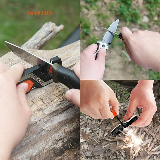 SHARPAL Pocket Knife Sharpener & Garden Tool Sharpener, Sharpening Straight and - Image 6