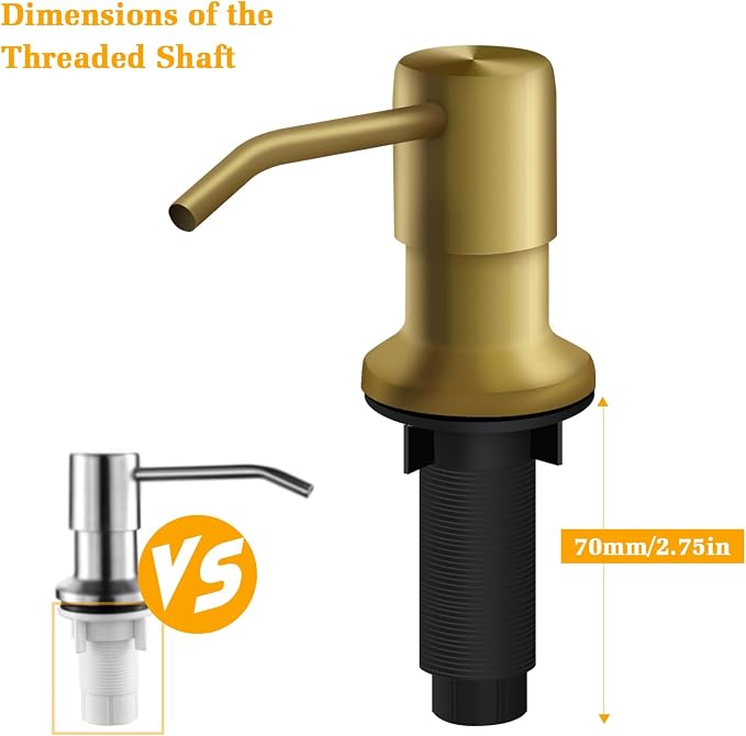 Soap Dispenser for Kitchen Sink, Built in Sink Soap Dispenser Lotion Dispenser - Image 4