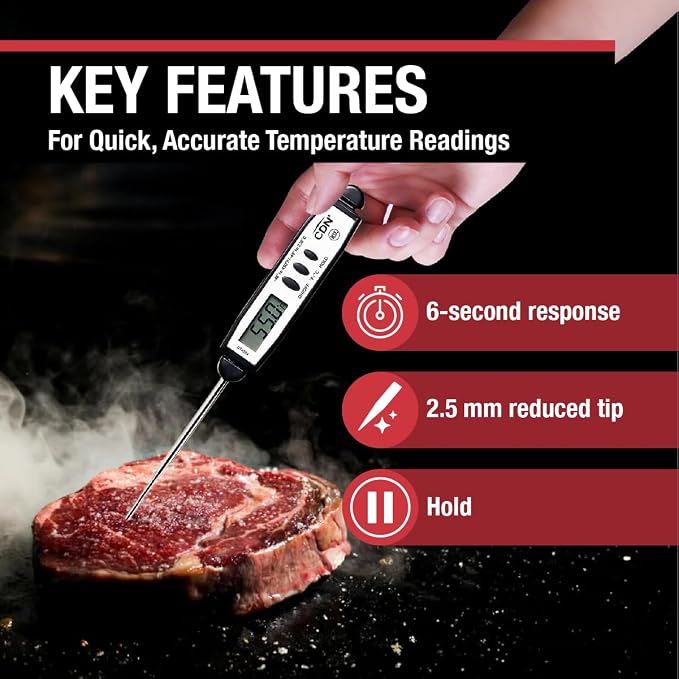 CDN Waterproof Digital Cooking Thermometer Instant Read 2.75" Stainless - Image 2
