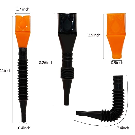 Funnels for Automotive Use Set of 10, Plastic Oil Funnel Set for Gasoline and - Image 5