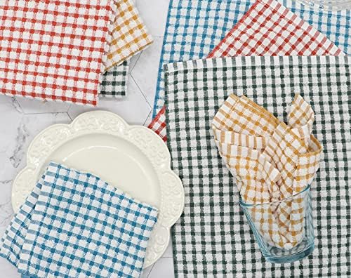 Cotton Dish Rags Dish Cloths For Washing Dishes,8Pack,11.8”x11.8”