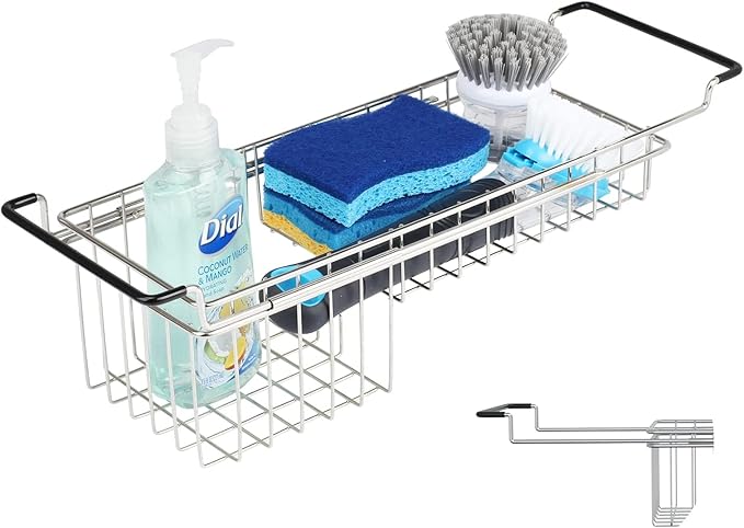 TreeLen Over The Kitchen Sink Caddy Sponge Holder Organizer Drying Rack by TreeLen