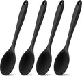 Shappy 4 Pieces Silicone Cooking Spoons 10.6 Inch Heat Resistant Kitchen Spoons by Shappy