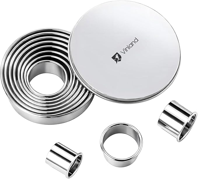12 Pcs 304 Stainless Steel Biscuit Cutter Set by Vinland