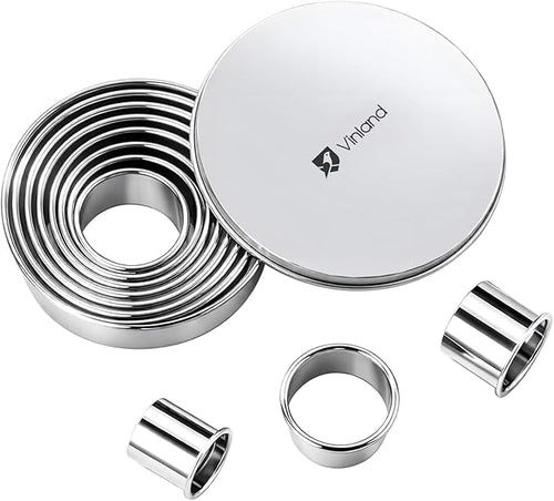 12 Pcs 304 Stainless Steel Biscuit Cutter Set by Vinland