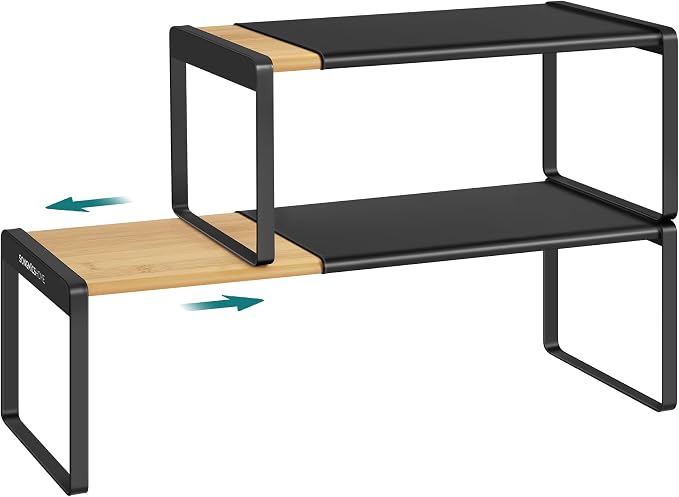 SONGMICS HOME Spice Racks, Expandable Cupboard Shelf Orgnizers, Kitchen Counter by SONGMICSHOME
