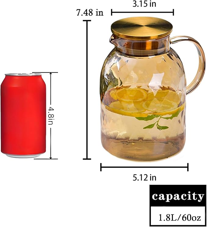 AEFPOYMXU 62oz Glass Pitcher - Image 4