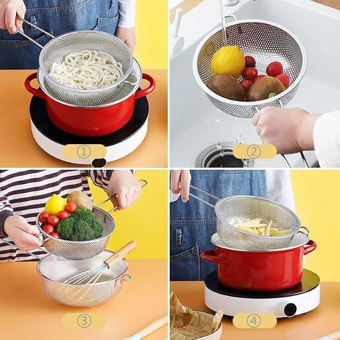 Stainless Steel Basin Colander - Image 6