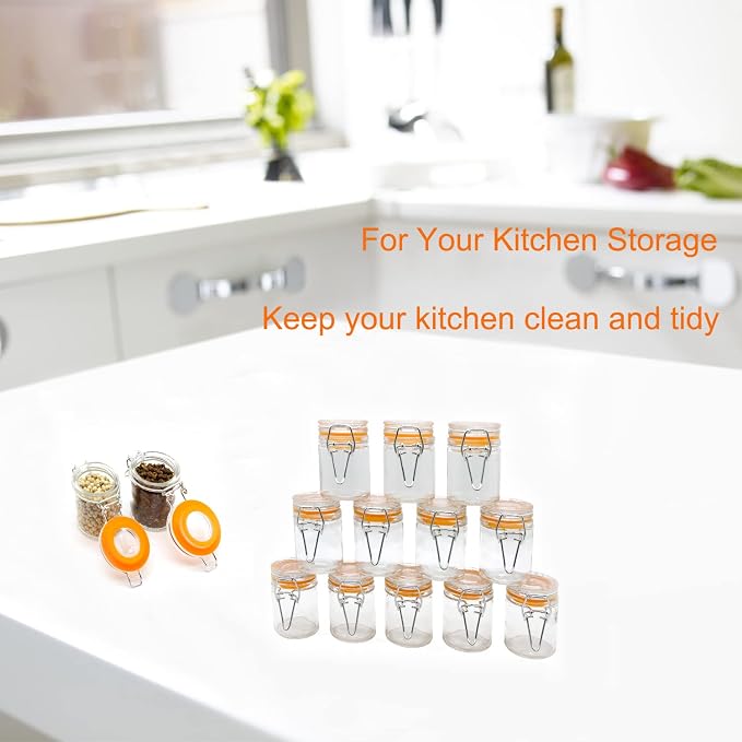 1.7 oz Mini Glass Spice Bottles, 24 Pack Small Glass Jars - Image 6