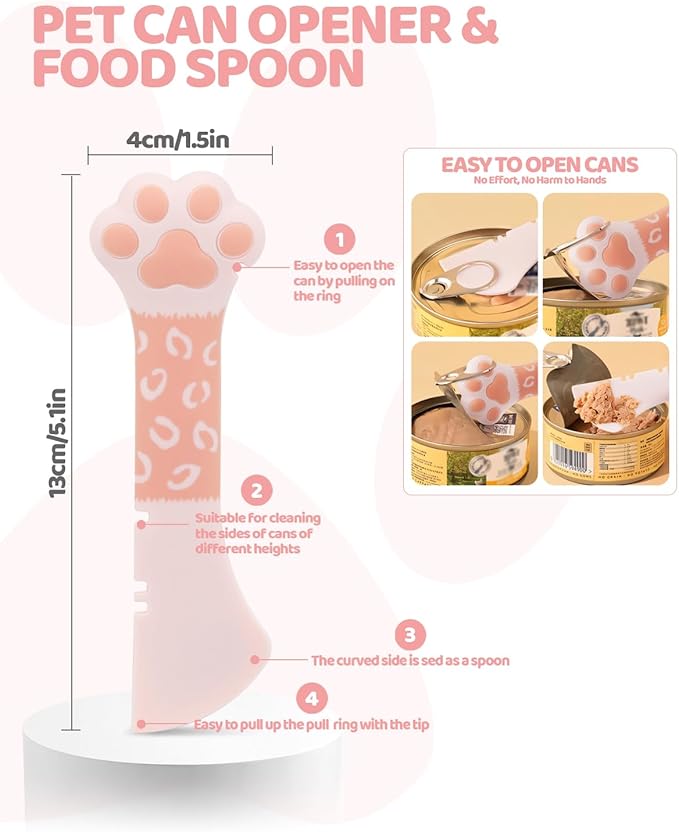 5 PCS Cat Food Can Covers Lids Set, Silicone Pet Food Can Lids - Image 4