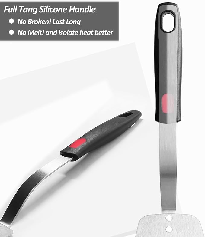 Stainless Steel Flexible Spatula Solid Turner, XiaoZu Thin Metal Spatula - Image 7