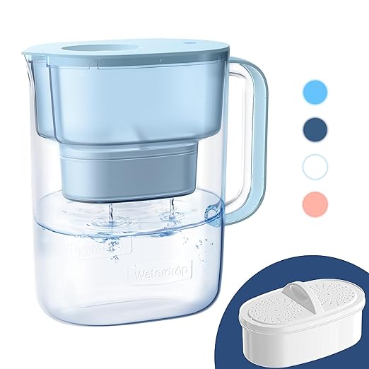 Waterdrop PT-07B Water Filter Pitcher, NSF Certified, 200-Gallon Long-Life by Waterdrop
