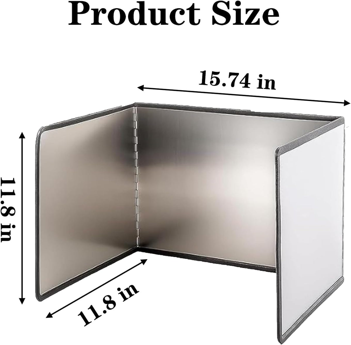 3 Sided Splatter Guard Stainless Steel Foldable Grease Splatter Screen
