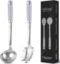 Safring Stainless Steel Soup Ladle and Spaghetti Spoon Set, Heat Resistant by Safring