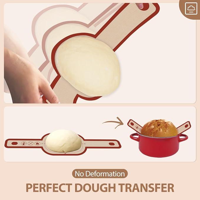 Silicone Bread Sling for Dutch Oven, Easy and Safe Sourdough Transfer, - Image 3