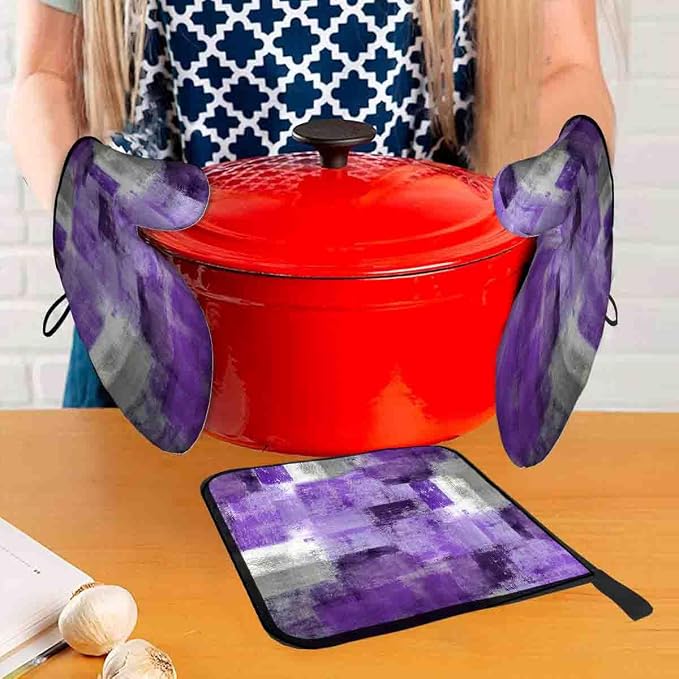 LOKMU Oven Mitts and Pot Holders Set of 3, Kitchen Decor Gifts - Image 6
