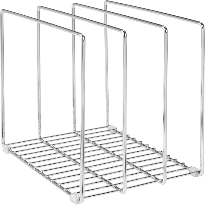 mDesign 3 Slot Tray and Pan Rack — Metal Wire Rack - Image 8