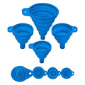 Set of 4 Silicone Collapsible Kitchen Funnel by VIGORPATH
