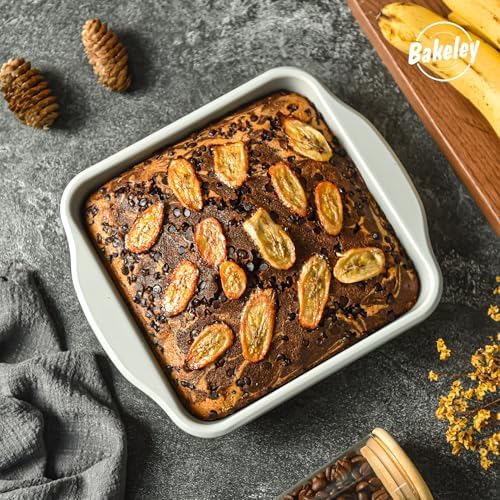 8 x 8 Inch Square Brownie Cake Pan, Non-Stick Aluminum Naturally Slick
