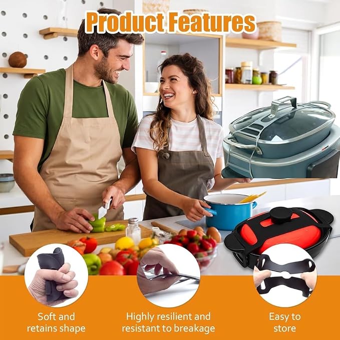 Adjustable Silicone Lid Lock Strap, Compatible - Image 5